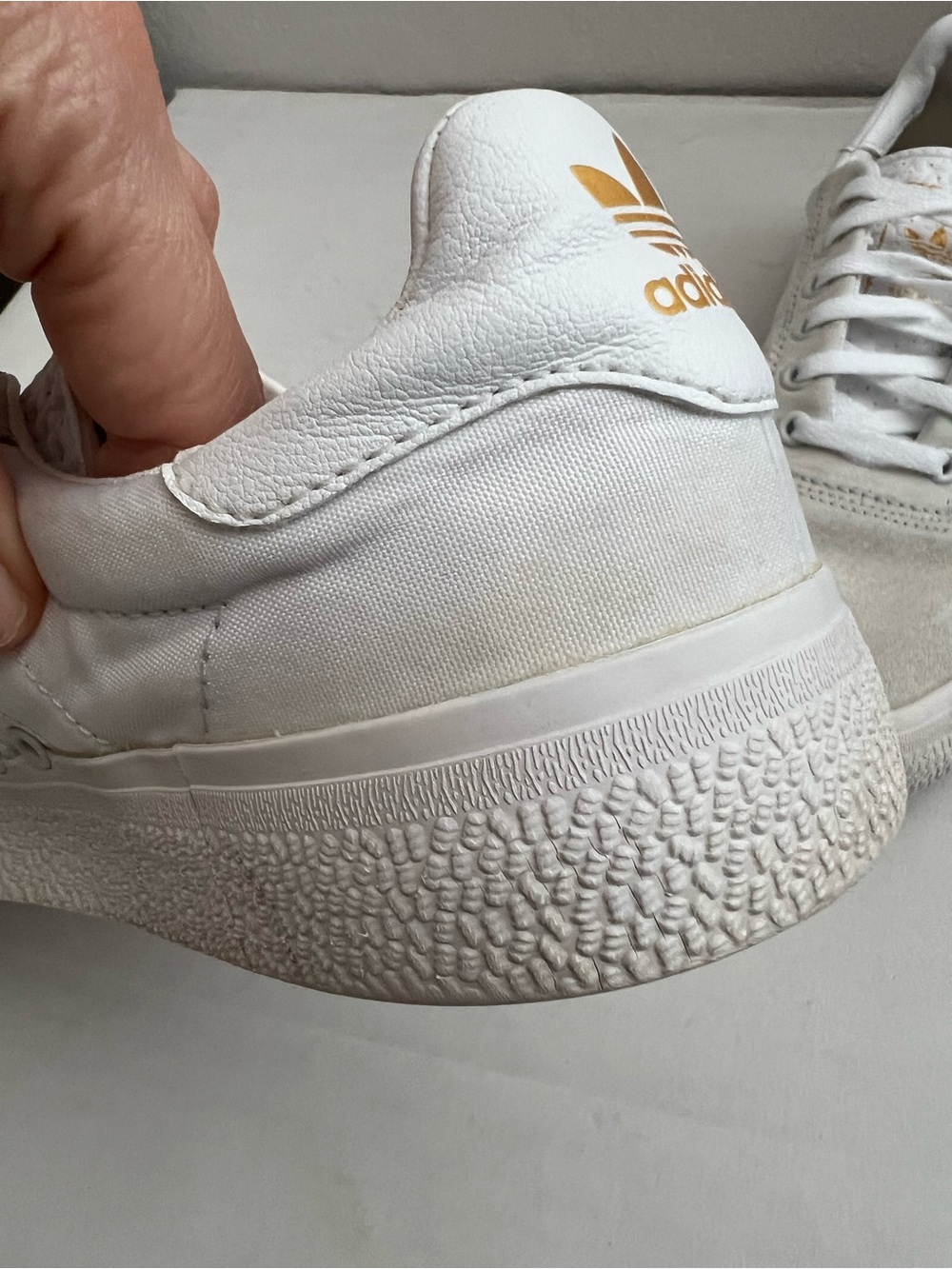 Adidas 3MC Mens Low-Top Skater Leather Canvas Sneakers 9.5 White Athletic Shoes - Picture 10 of 10